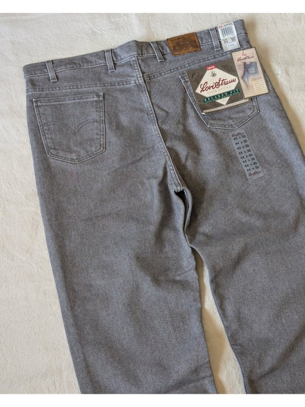 Levi's Vintage 1996 NWT Deadstock Men's Gray 540 Felx Denim Size 44x30 USA